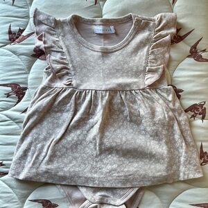 Jamie Kay Floral Ruffle One Piece - Beige